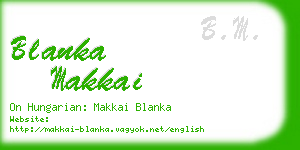 blanka makkai business card